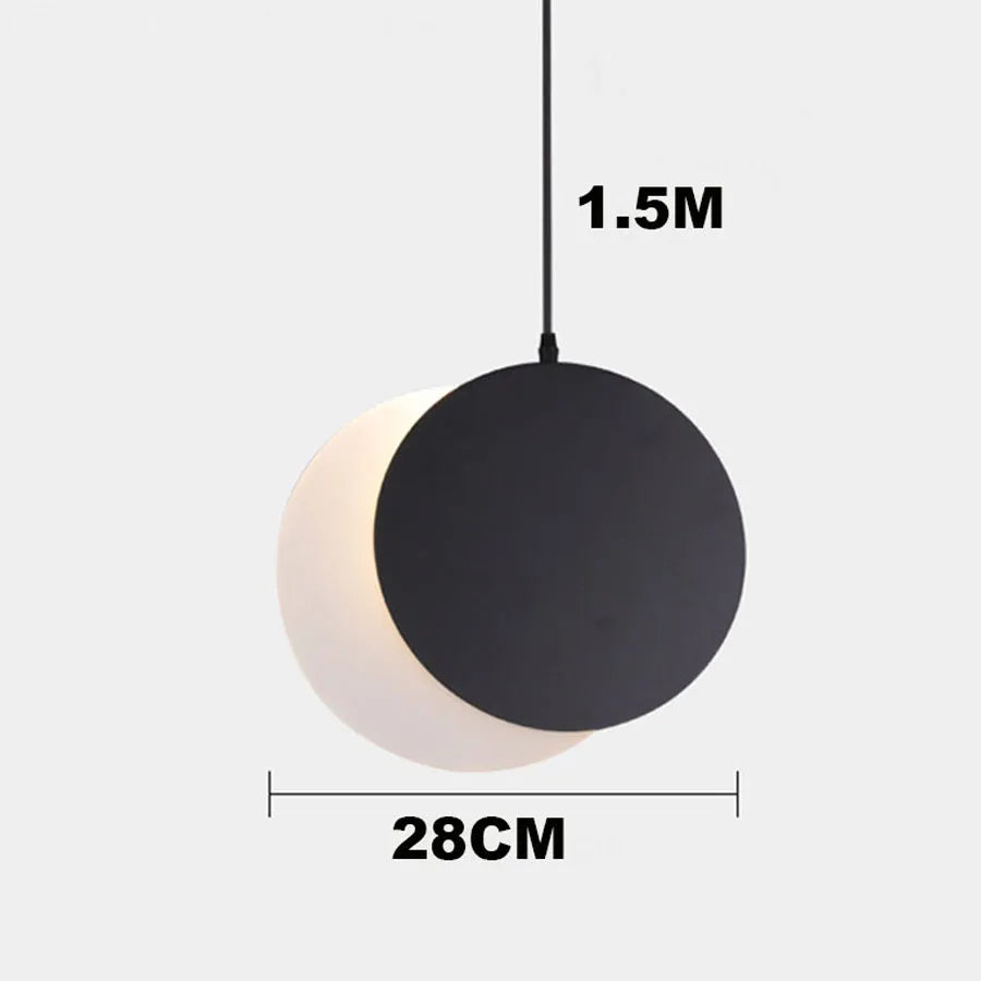 suspension moderne lumière décorative design lune intérieur