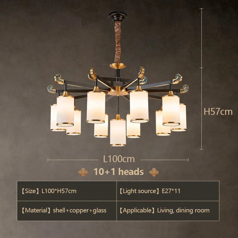 lustre en cuivre design luxe pour décoration intérieure moderne