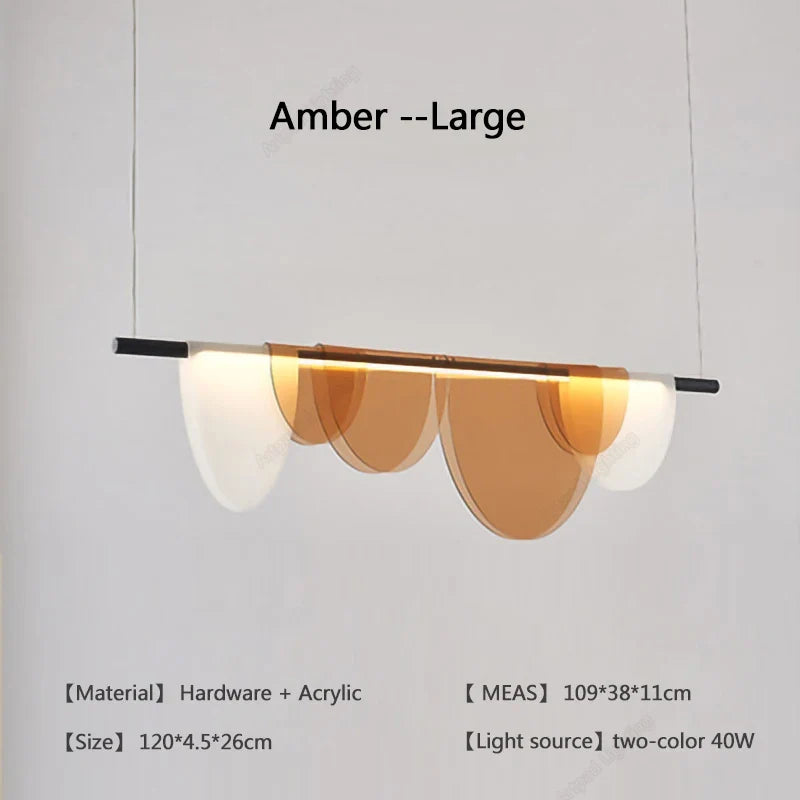 lustre led moderne demi-cercle minimaliste luminaire suspendu