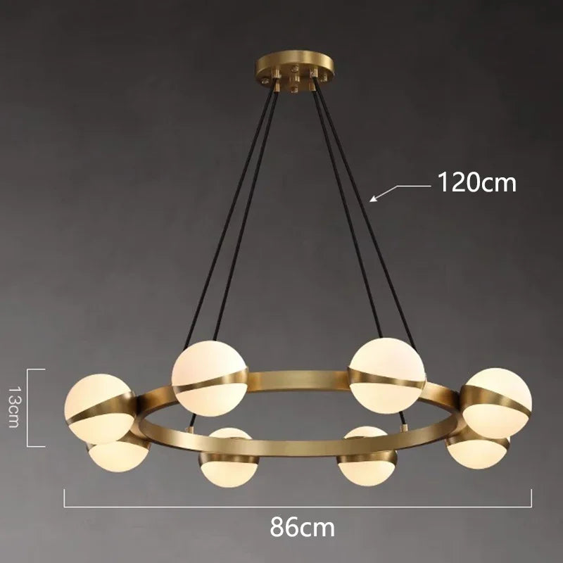 boule de verre moderne avec lumière led pour décoration intérieure