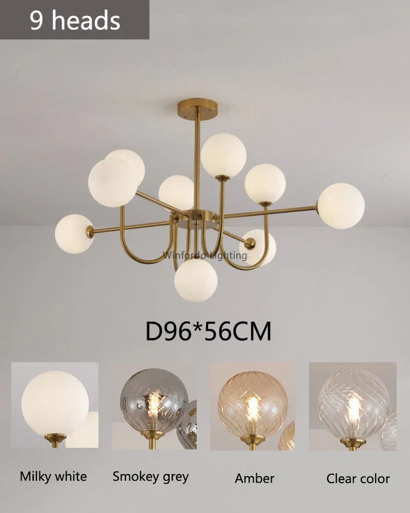 lustre led design moderne en forme de haricot magique