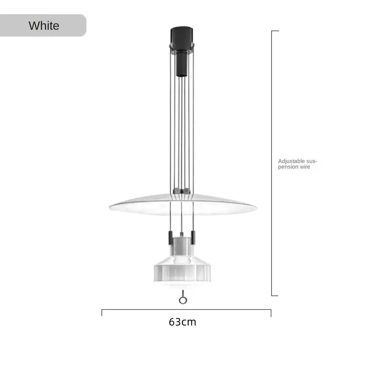 Nordic Creative LED Restaurant Stretching UFO Pendant Light Modern and Simple Vintage Dining Table and Bar Adjustable Ring Light