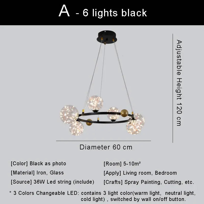 lustre led moderne design nordique pour décoration intérieure