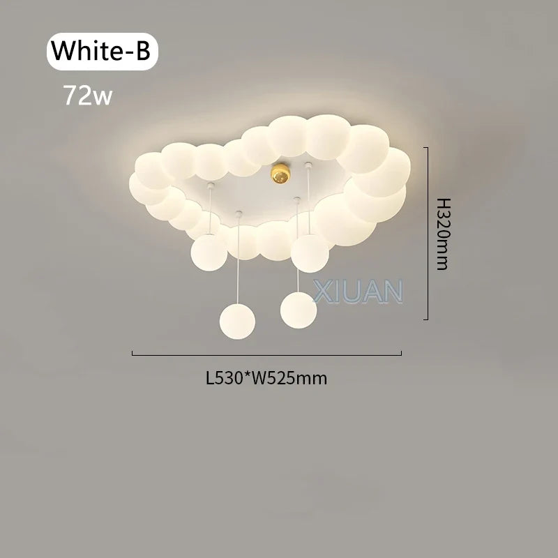 plafonnier nuage moderne pour chambre d'enfant et salon