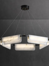lustre en marbre naturel pur et cuivre design lumineux moderne