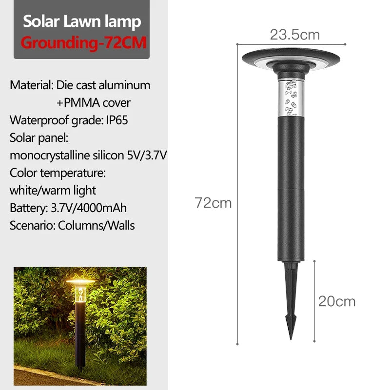 lampe solaire de jardin étanche led pour extérieur