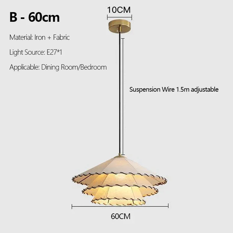 suspension nordique en tissu avec chapeau de paille pour décoration intérieure