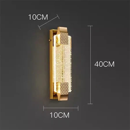 applique murale en cristal moderne pour éclairage intérieur décoratif