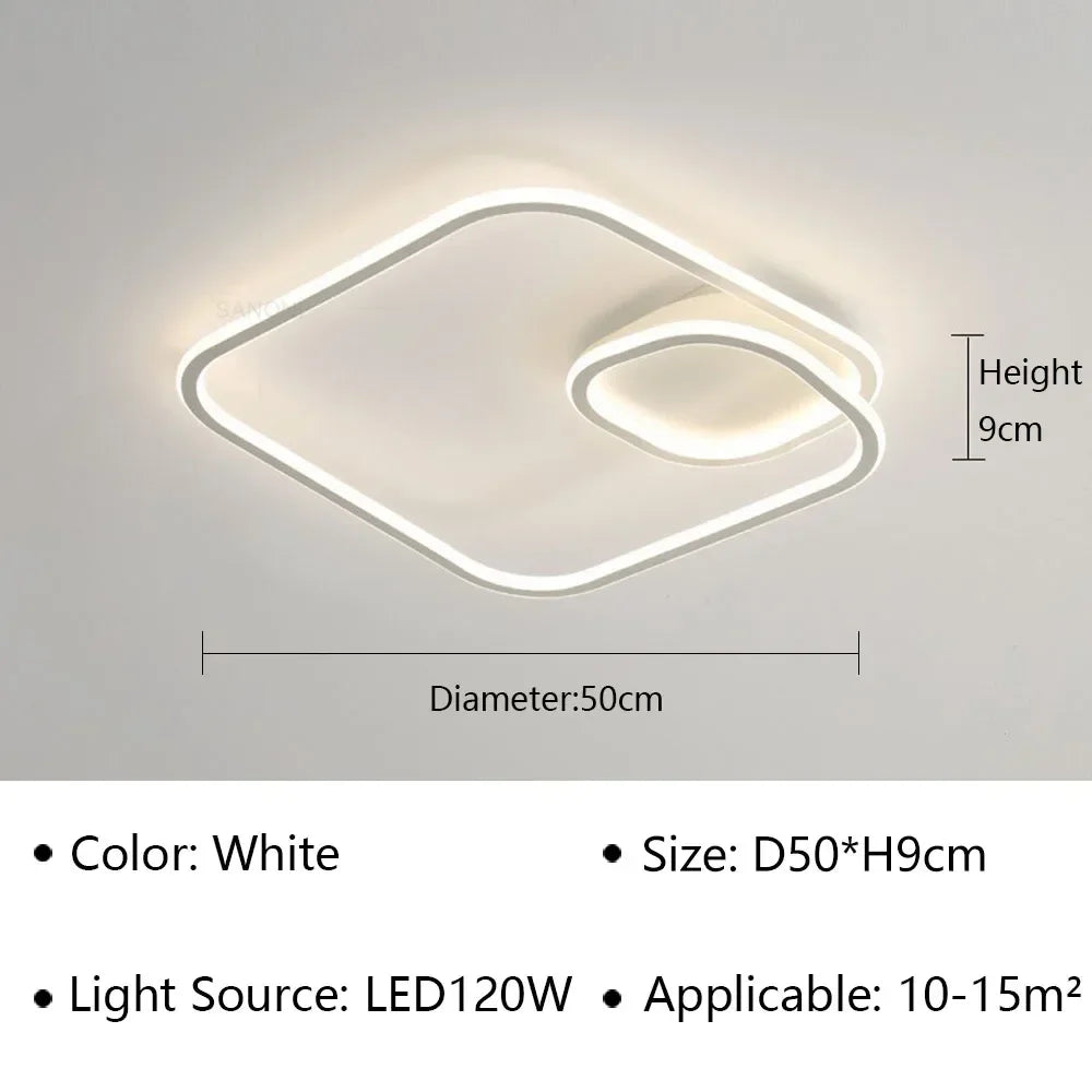LED moderne Simple plafonnier allée Lustre pour salon salle à manger étude chambre décoration de la maison intérieur luminaire Lustre