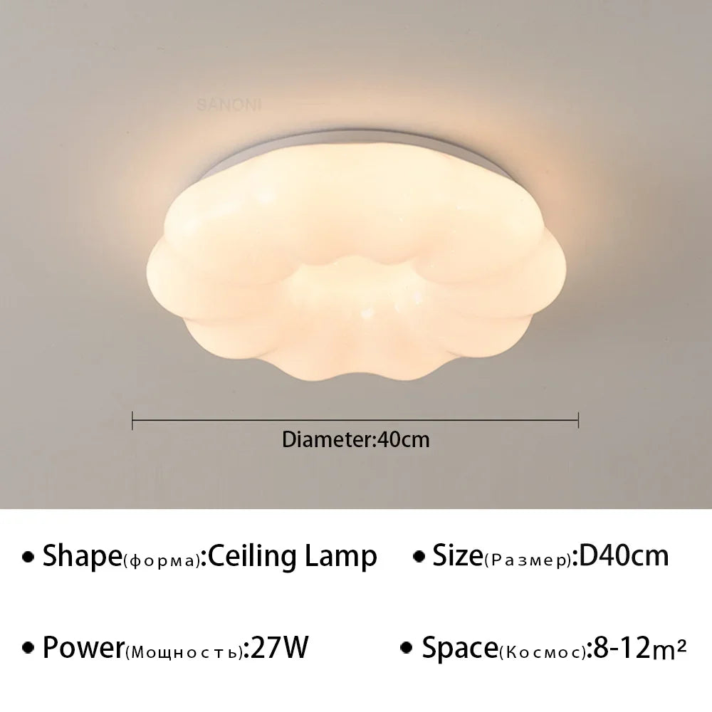 plafonnier led moderne en forme de nuage décoratif intérieur