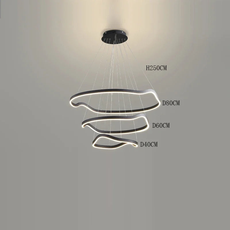 lustre suspension led pour éclairage intérieur moderne
