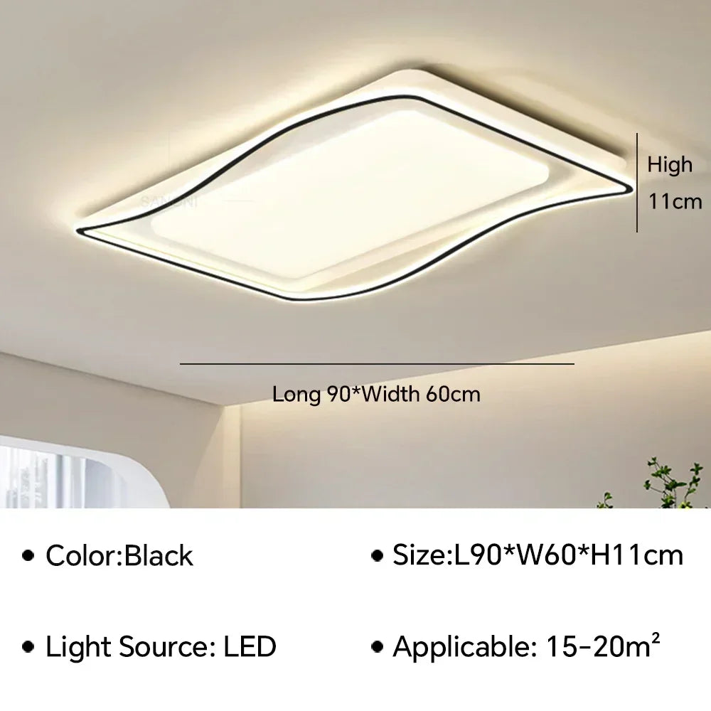 plafonnier moderne à leds pour éclairage intérieur décoratif