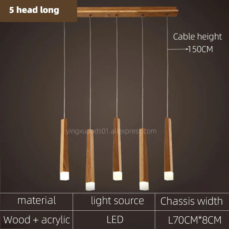 lustre suspendu moderne en bois pour tous les espaces