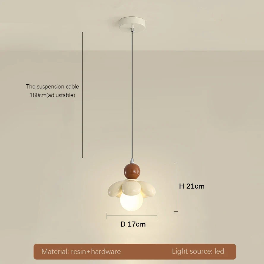 lustre suspension moderne en forme de fleur pour restaurant
