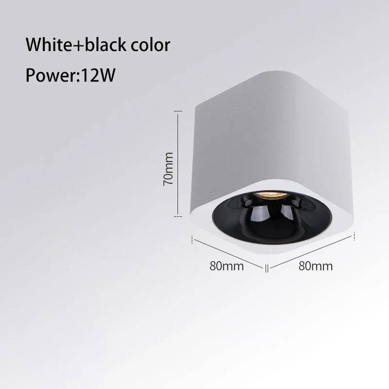 mini projecteur led anti-éblouissement monté en surface pour intérieur