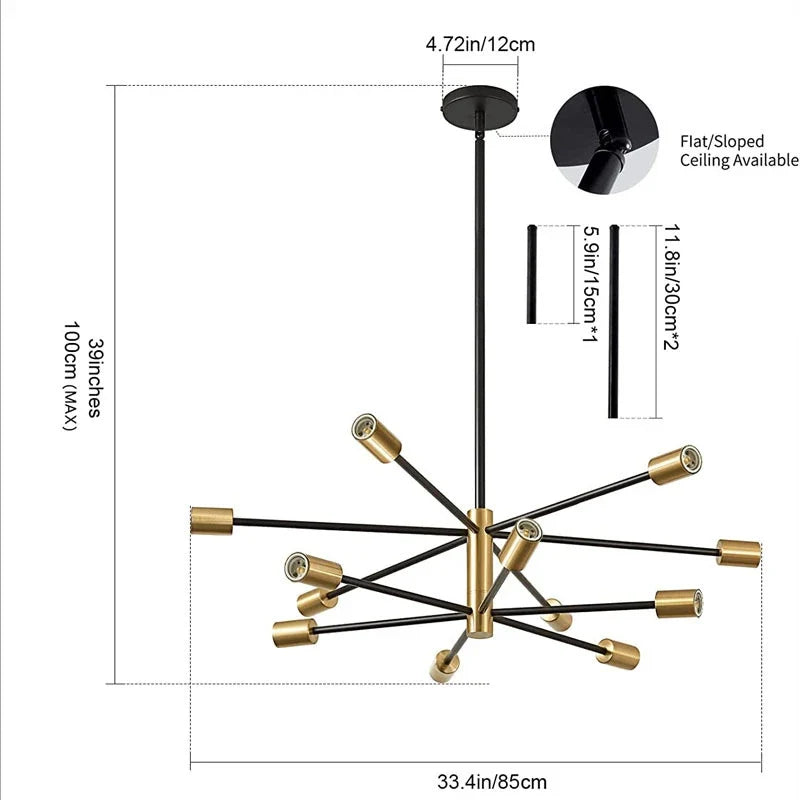 lustre de luxe moderne suspension led décoration nordique