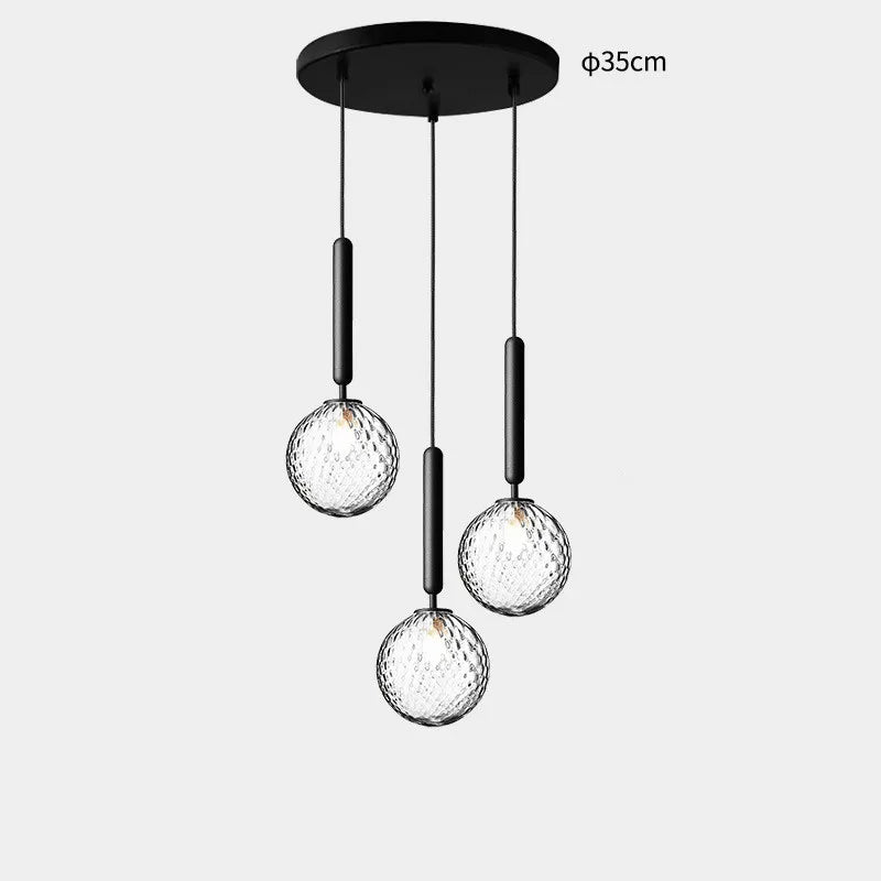 lustre moderne en verre pour décoration intérieure élégante