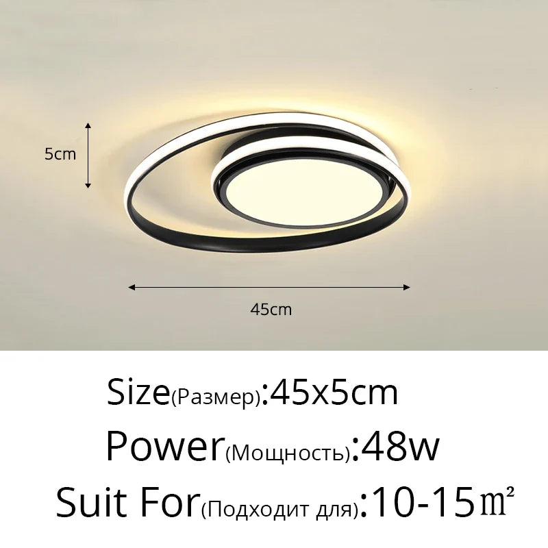 plafonniers led modernes pour éclairage intérieur décoratif