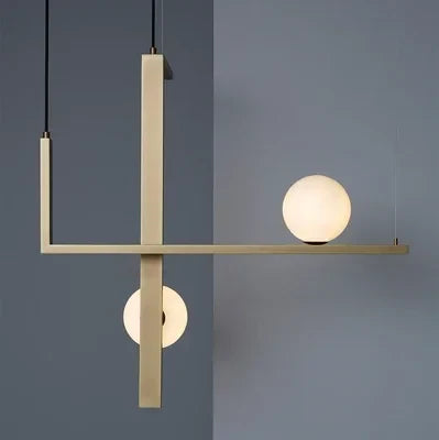 Nordic Minimalist Geometric Chandelier Glass Magic Beans Chandelier Living Room Dining Room LED Decorative Combination Lamps