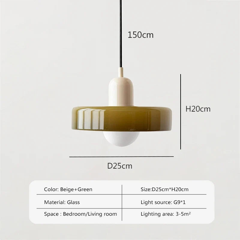 lampe suspendue nordique en verre bonbon pour intérieur décoratif
