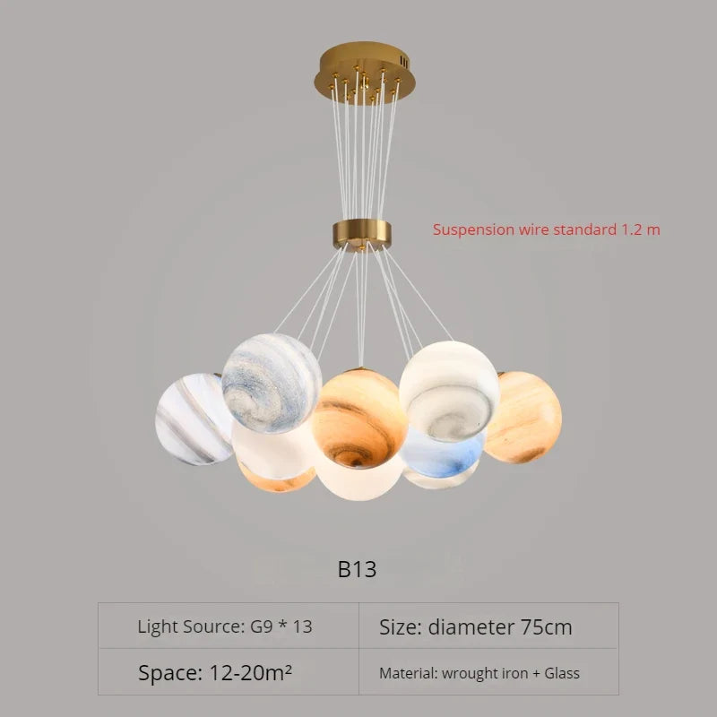 suspension design moderne en forme de lune