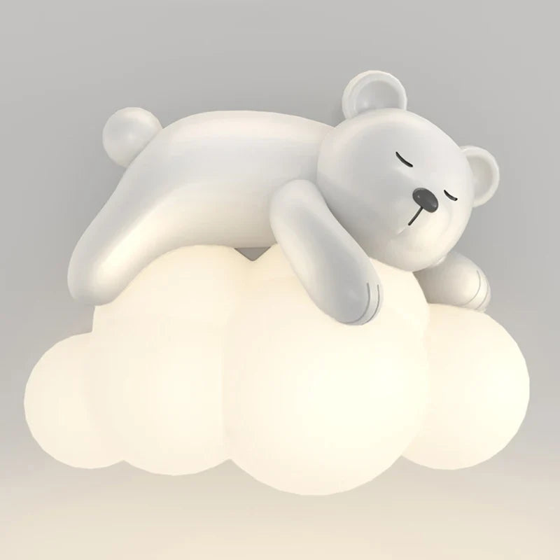 applique murale ours polaire et lapin pour chambre d'enfants
