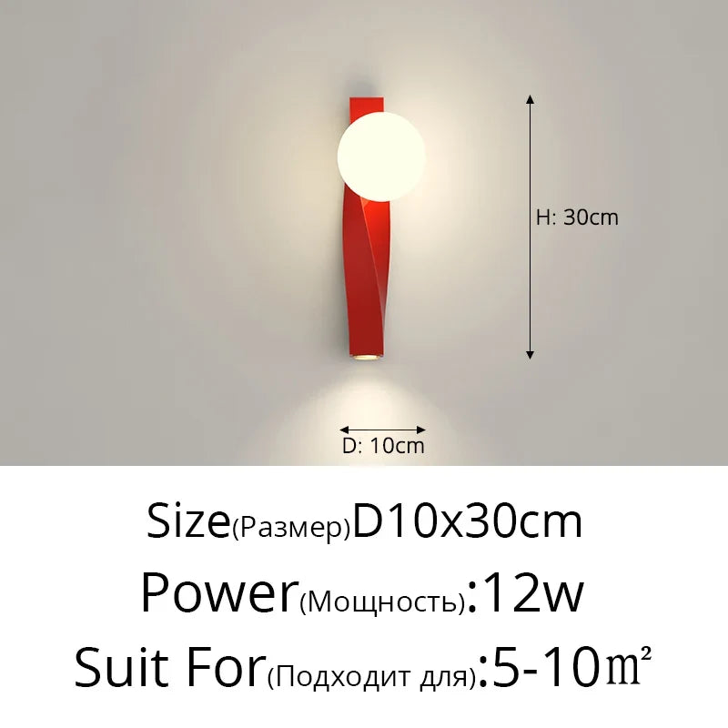 lampe de chevet murale en u anti-lumière bleue minimaliste
