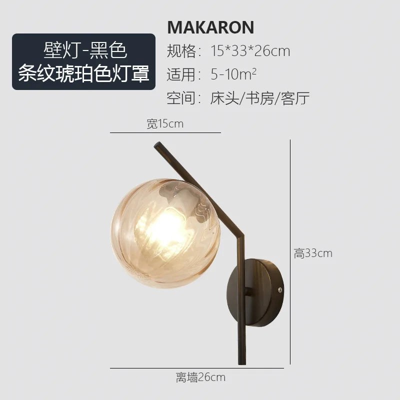 European style living room, bedroom, bedside wall lamp, study room, staircase, hallway, LED lamp, modern hotel, hotel wall lamp