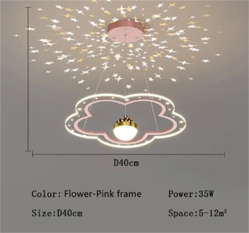 lustre moderne en forme d'étoile pour chambre d'enfant décorative