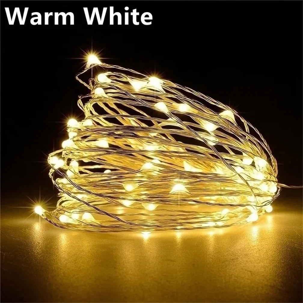 guirlande lumineuse led étanche en cuivre pour décorations festives