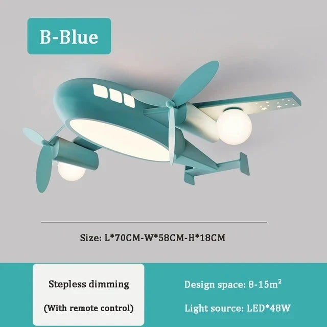 plafonnier moderne avec télécommande pour chambre d'enfant style nordique