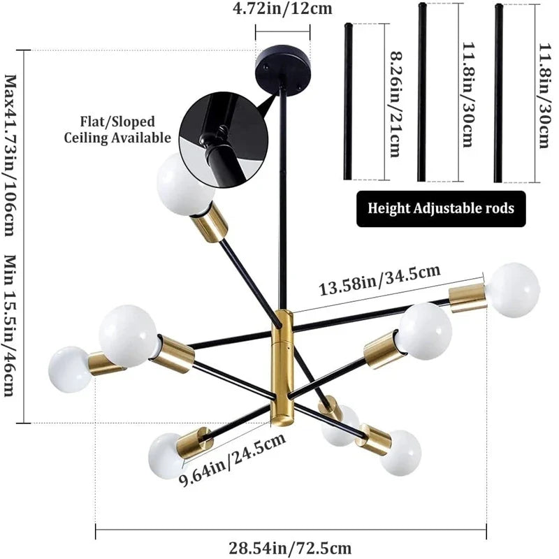 lustre de luxe moderne suspension led décoration nordique