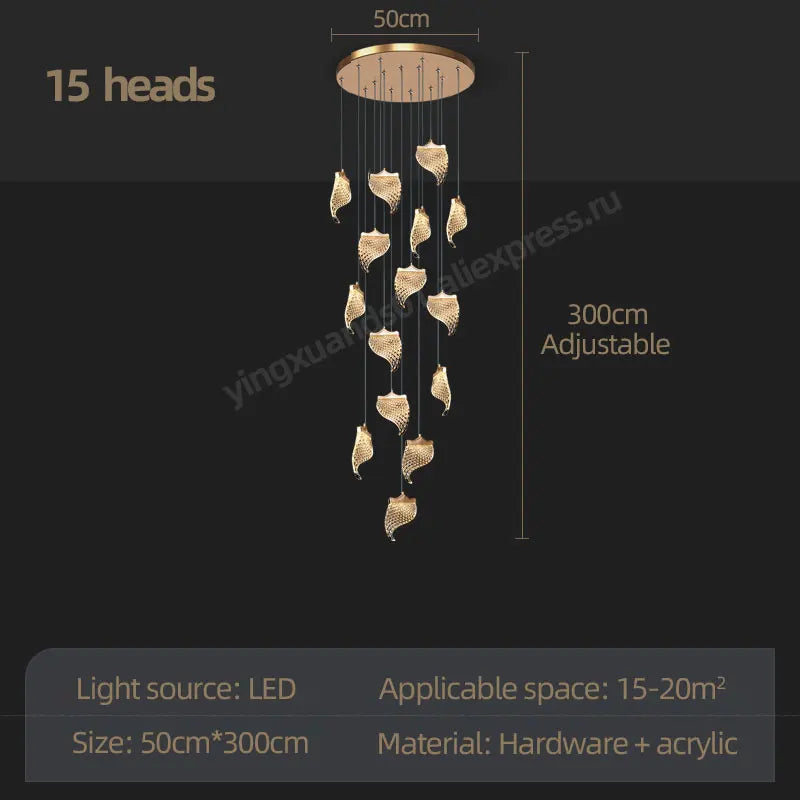 lustre led suspendu pour éclairage moderne intérieur