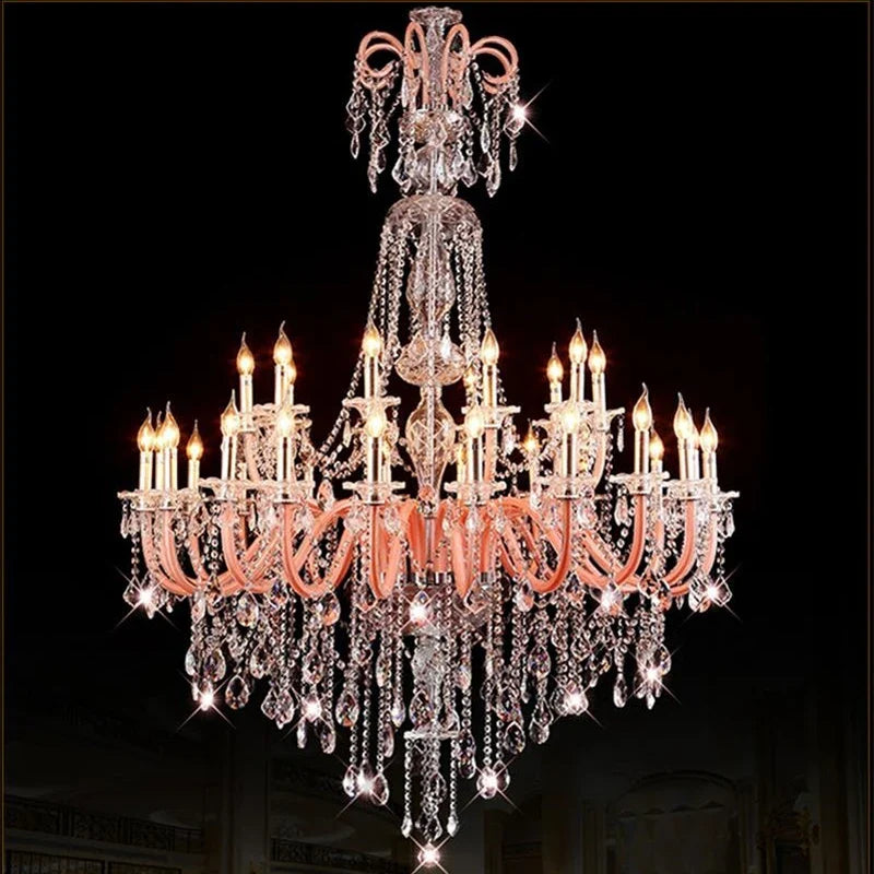 lustre moderne en cristal pour décoration intérieure élégante