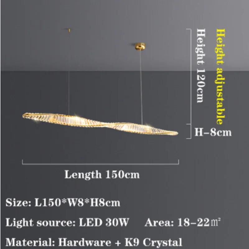 lustre en cristal design moderne pour ambiance élégante