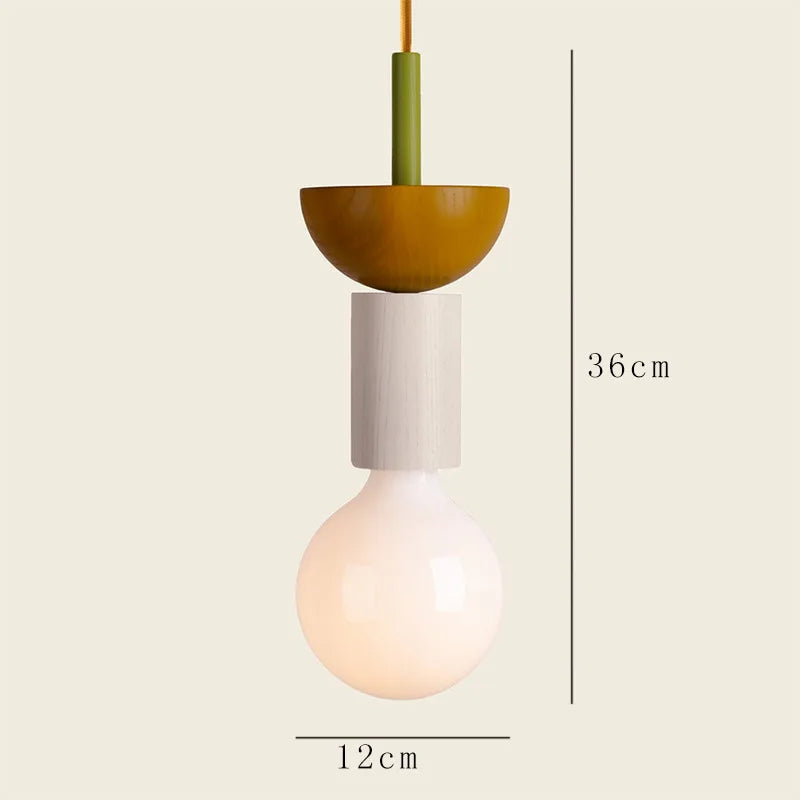 Bois moderne suspension LED lumières cuisine nordique décor à la maison lampe suspendue Restaurant plafond Lustre Lustre chambre luminaire