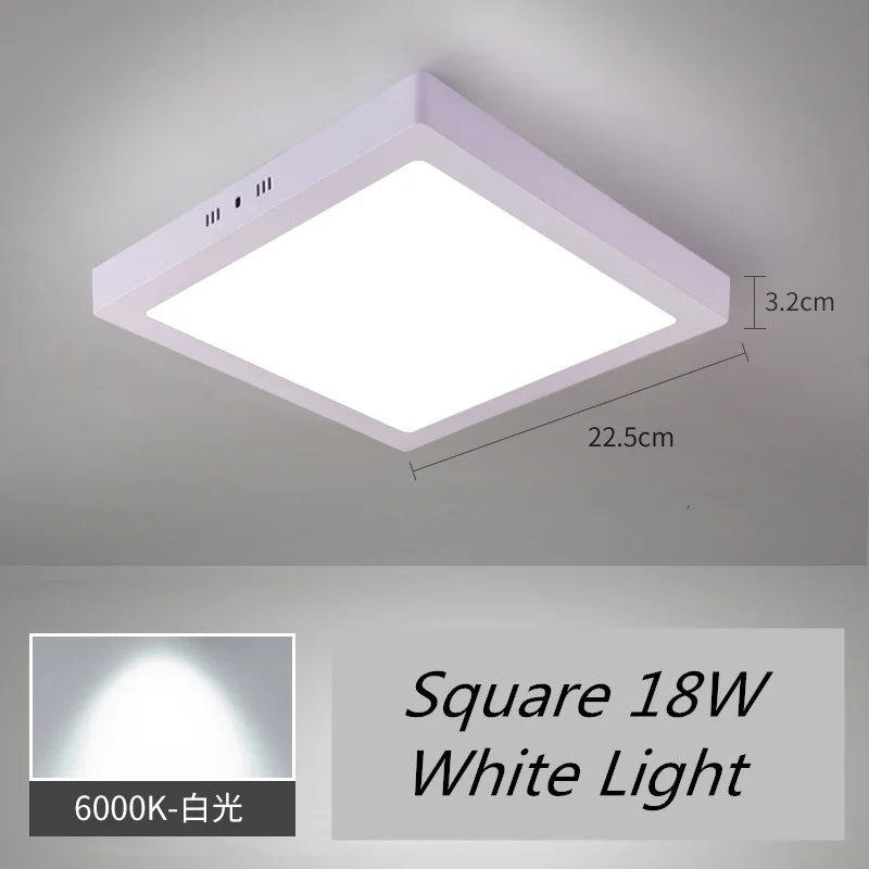 plafonnier led carré monté en surface éclairage led froid