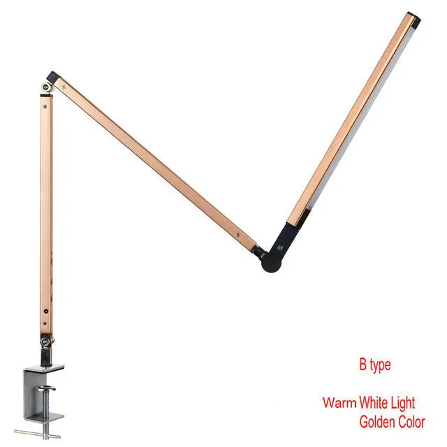 lampe de bureau moderne à bras long avec variateur et économie d'énergie