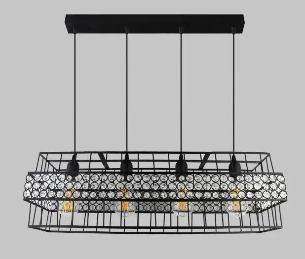 Loft Industrial Style Hexagonal Iron Art Dining Room Chandelier Retro Living Room Bedroom Lamp Bar Edison Creative Lamps