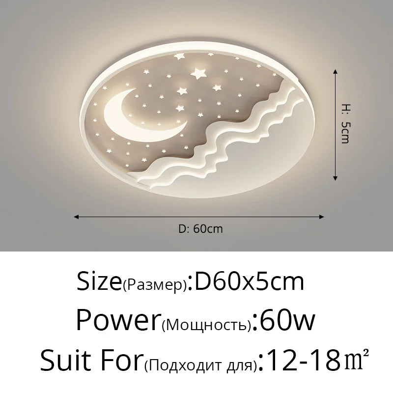 Modern Circular LED Chandelier Installed On The Ceiling, Interior Bedroom, Living Room Decorative Light, Creative Lighting