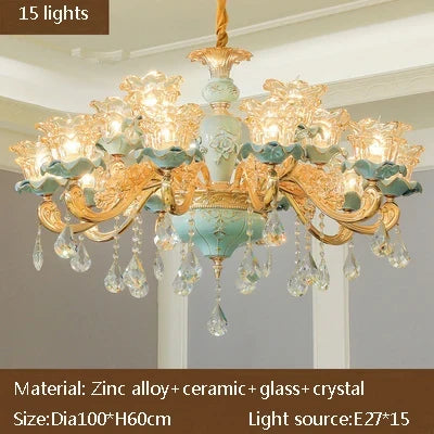 lustre sol duplex style européen céramique