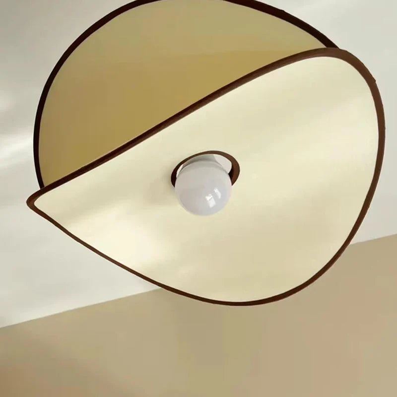 lustre led suspendu en tissu 	 style décoration ajustable