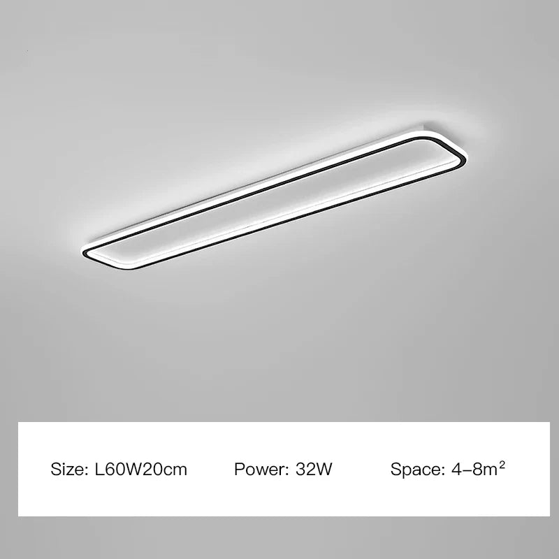 plafonnier led moderne design minimaliste à longue bande