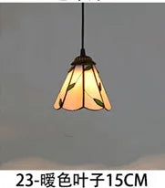 lustre en verre style tiffany rétro pour intérieur méditerranéen