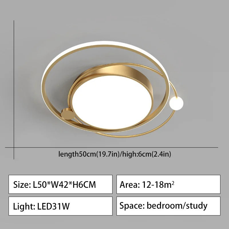 lustre led moderne à intensité variable pour intérieur