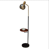 Lampadaire LED moderne ambre verre marbre Base bois pour salon chambre lecture éclairage E27 ampoule