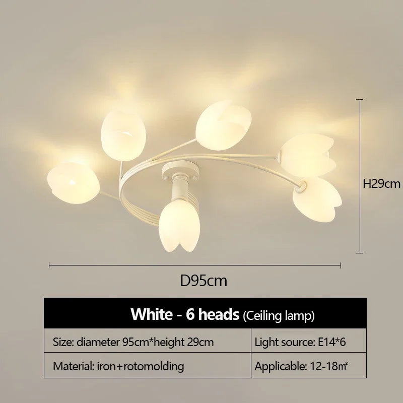 lustre orchidée à LED pour éclairage romantique et chaleureux