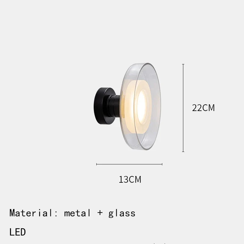 applique murale led en forme de bol pour loft éclairage d'hôtel