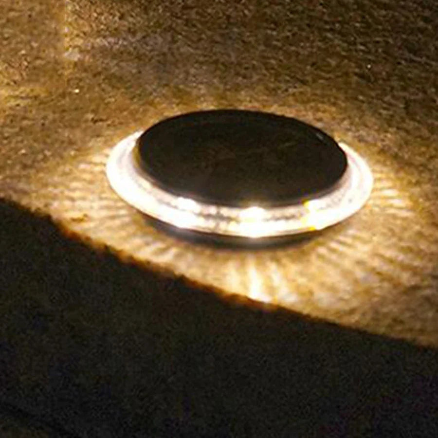 Lampe solaire au sol à 8led