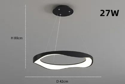 lustre circulaire à led design nordique moderne et créatif